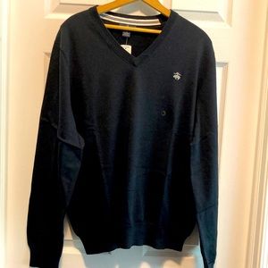 NWT Brooks Brothers Black Cotton Sweater